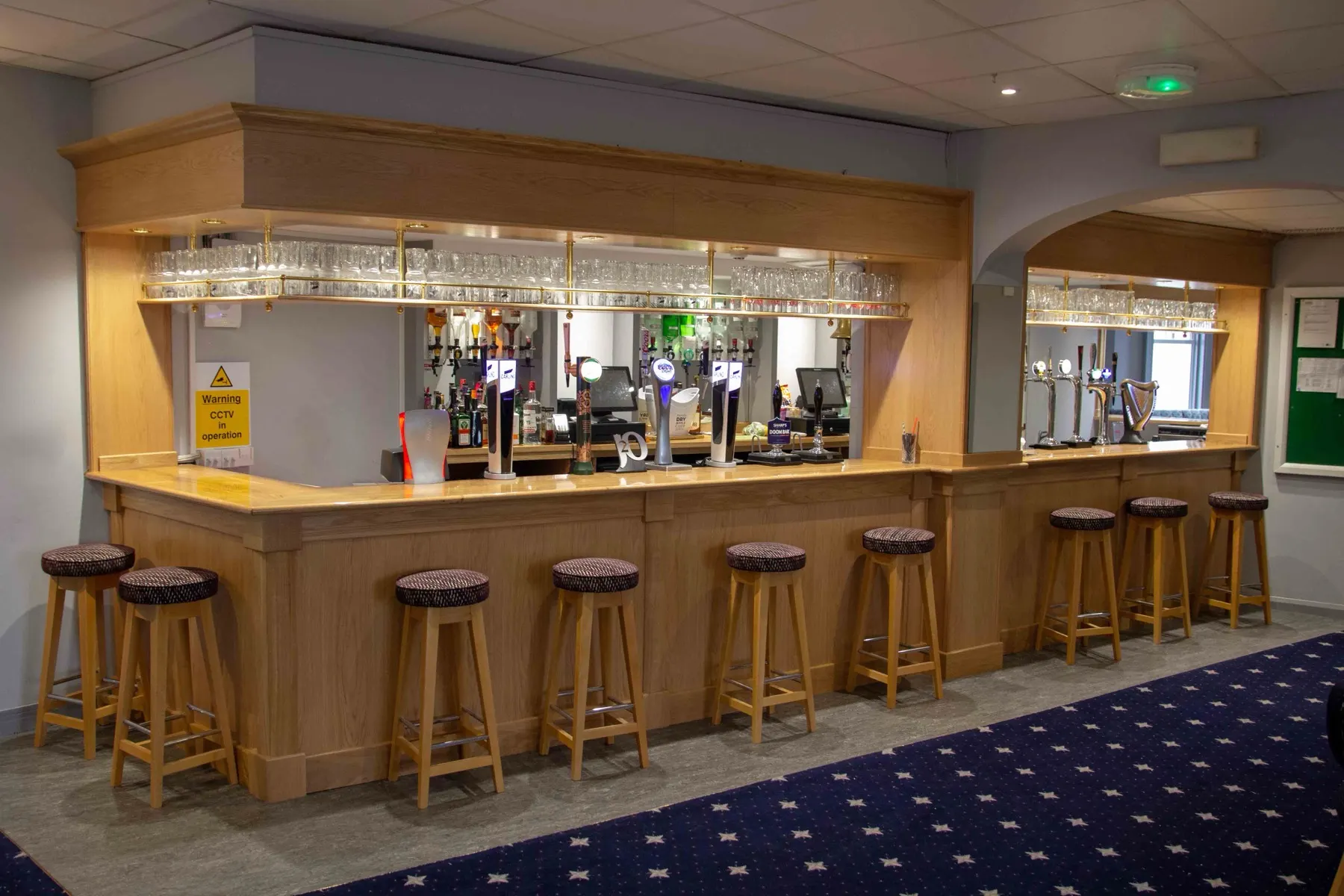 The main bar inside the club